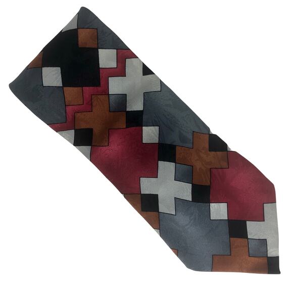Geometric Block Tie - Picture 2 of 6